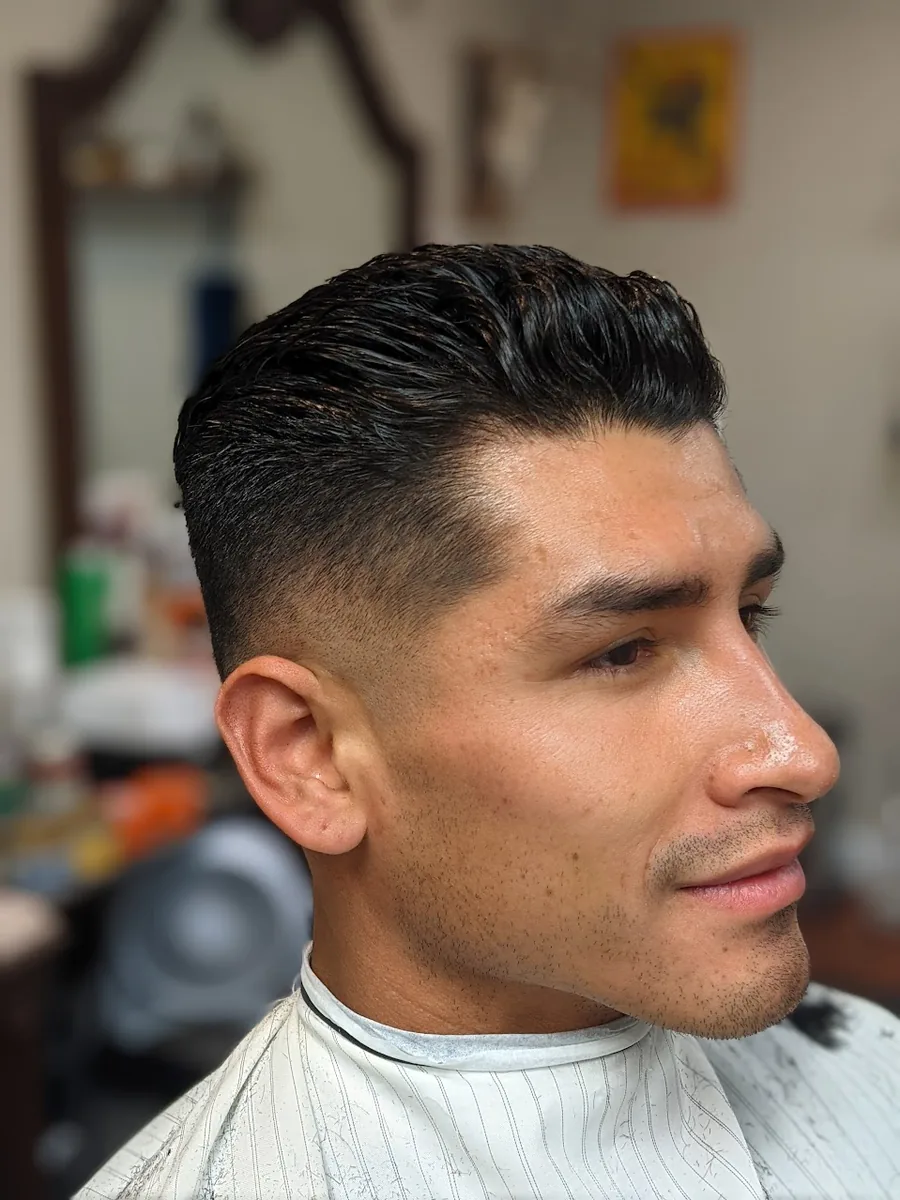 A finished haircut by Gus