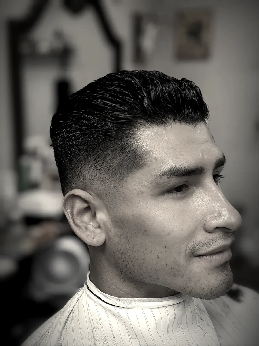 A finished haircut by Gus