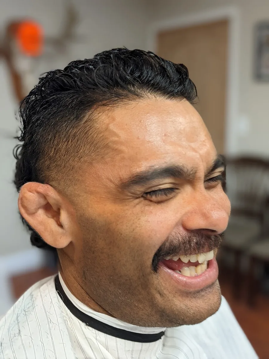 A finished haircut by Gus