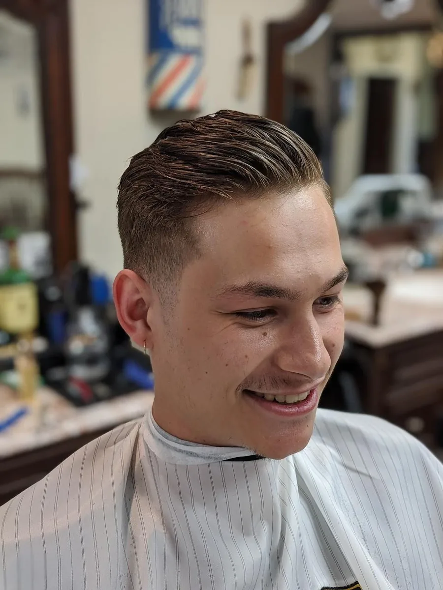 A finished haircut by Gus